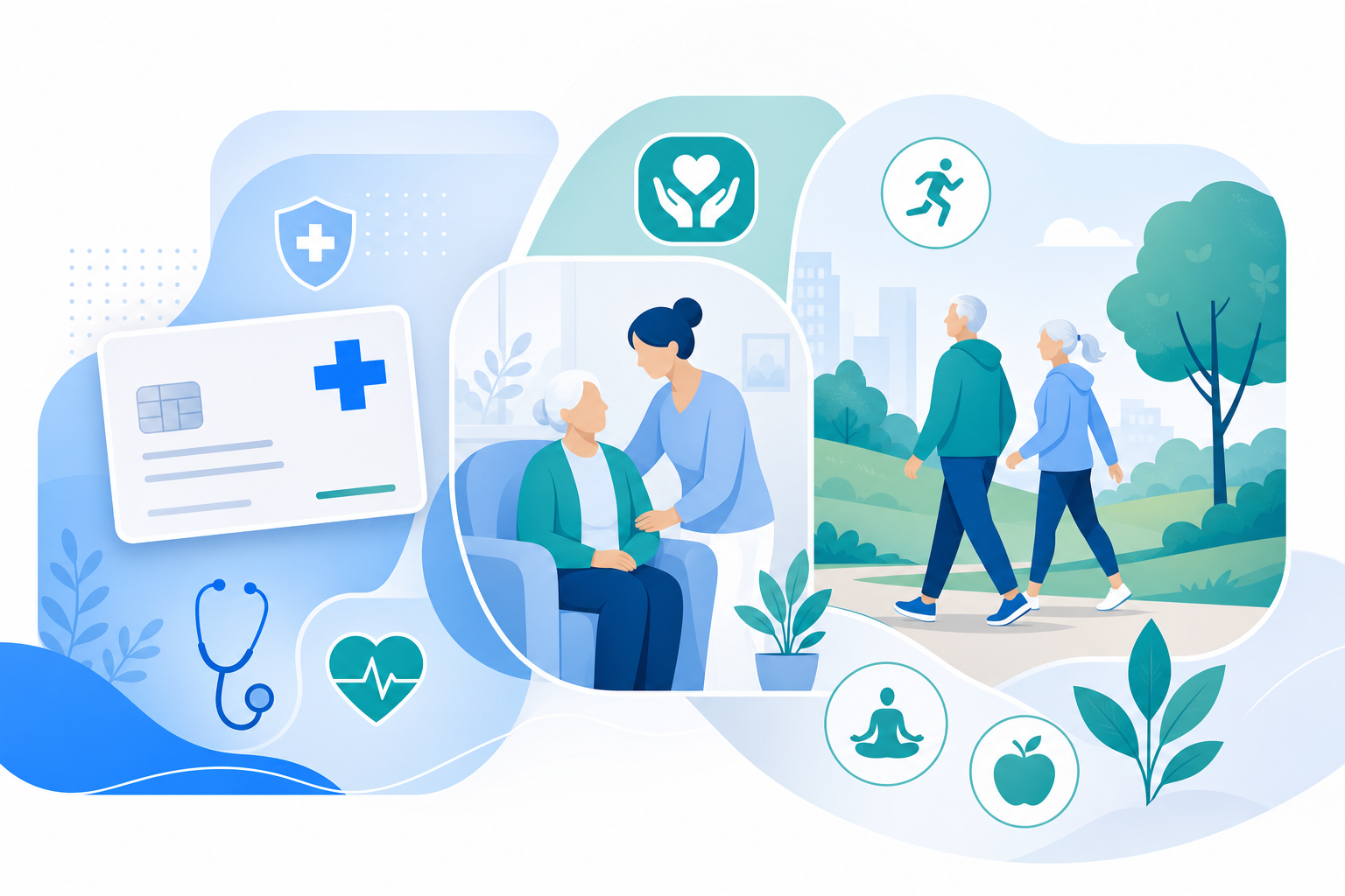 Illustration: Gesundheit, Versorgung und Alltag
